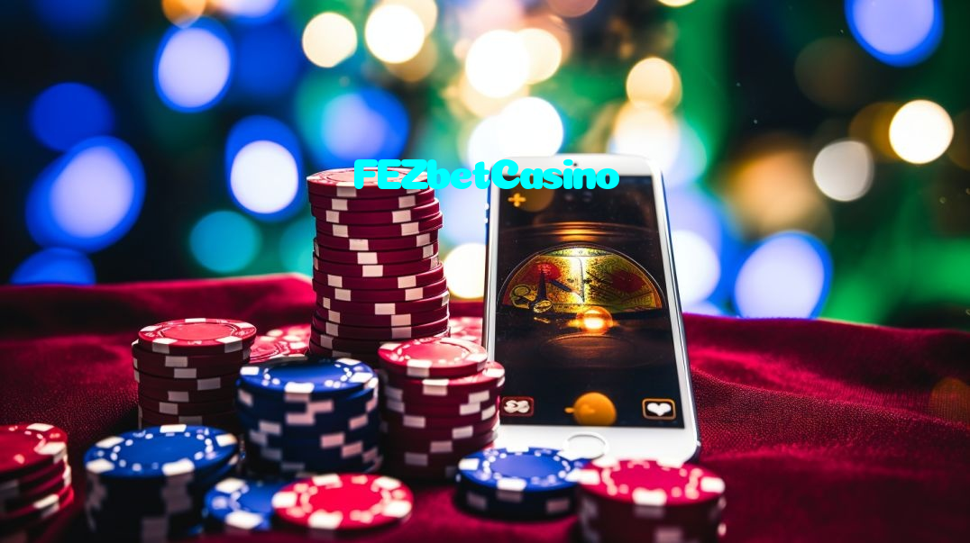FEZbetCasino casino presented on mobile device in Pakistan with slots and live games
